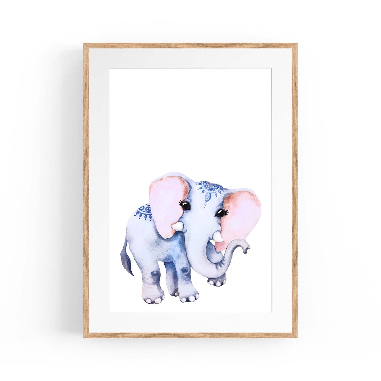 Cute Baby Elephant Nursery Animal Gift Wall Art #1 - The Affordable Art Company