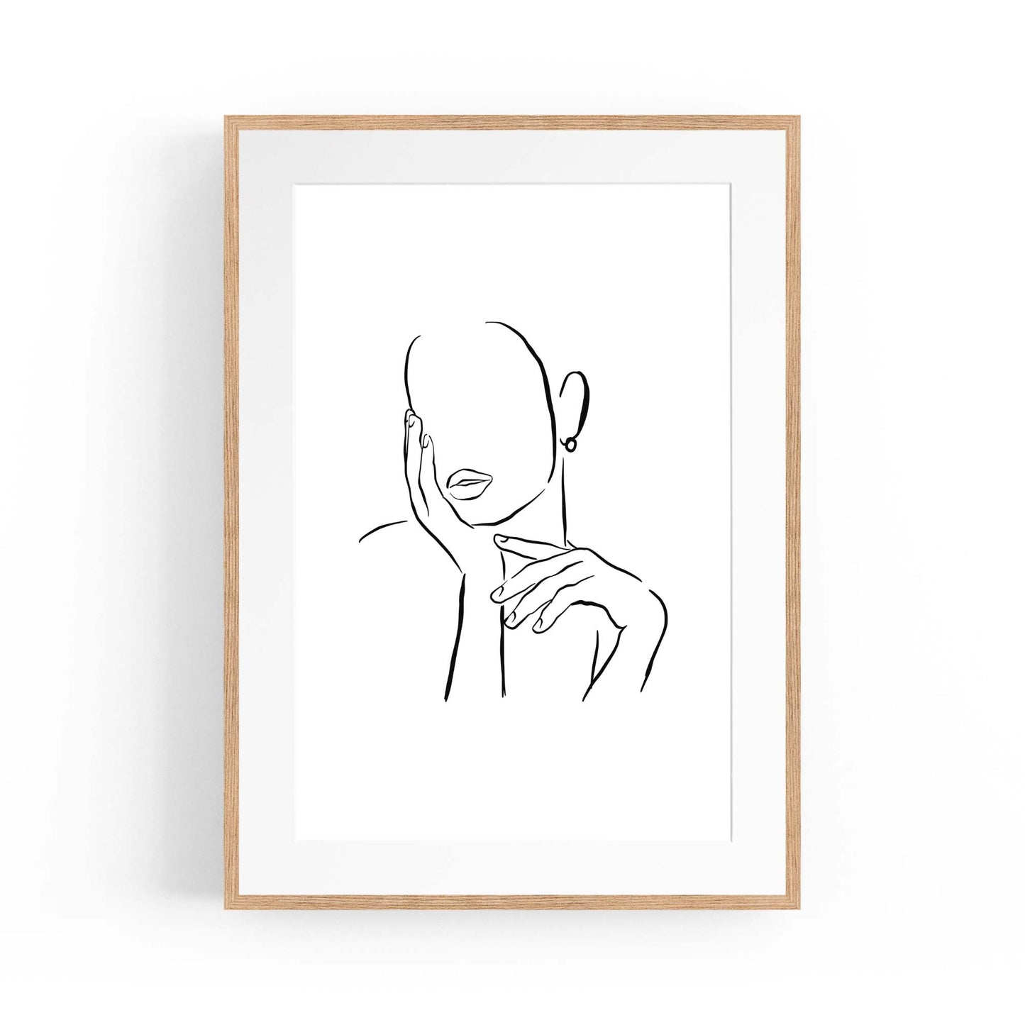 Seductive Female Face Minimal Fashion Wall Art - The Affordable Art Company