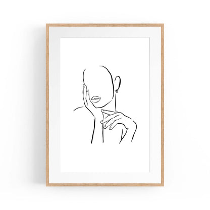 Seductive Female Face Minimal Fashion Wall Art - The Affordable Art Company