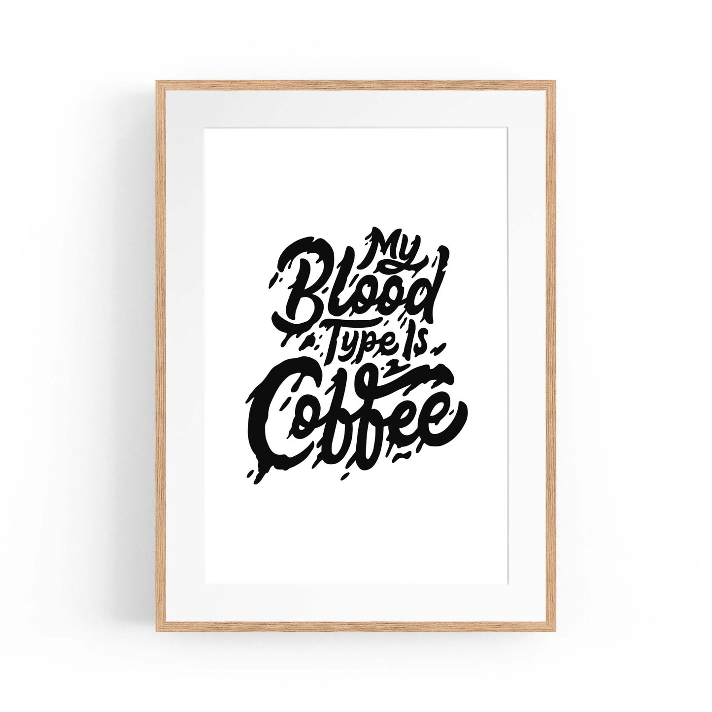 Coffee Quote Minimal Kitchen Cafe Style Wall Art #6 - The Affordable Art Company