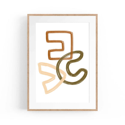 Modern Minimal Abstract Line Shapes Wall Art - The Affordable Art Company