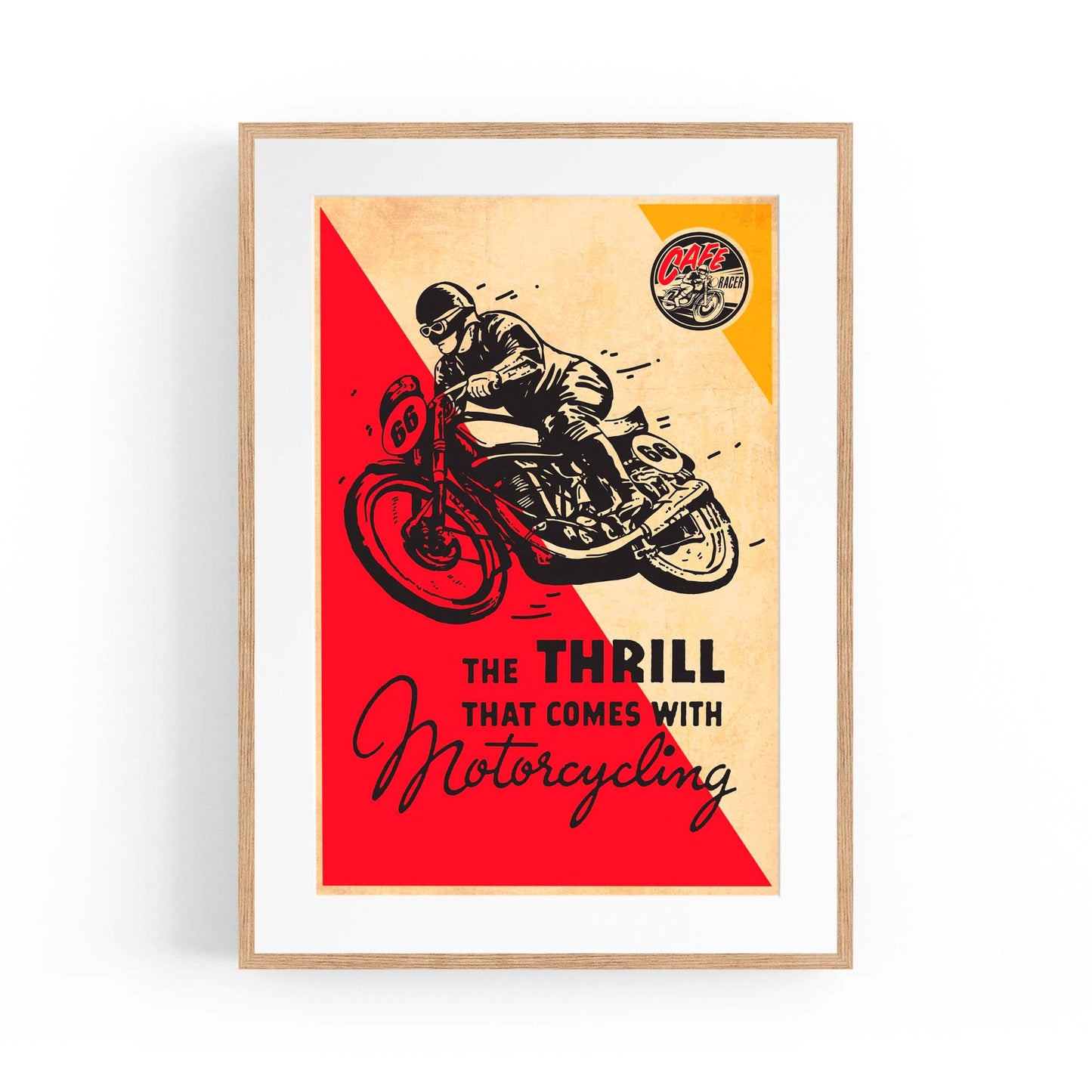 Motorcycle Racing Vintage Advert Man Cave Wall Art #2 - The Affordable Art Company
