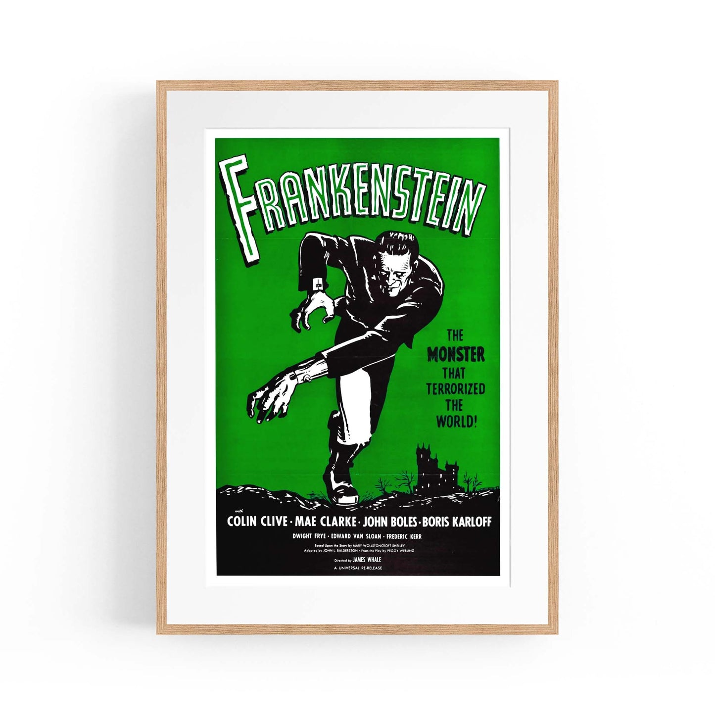 Frankenstein Movie Advert Hollywood Film Wall Art - The Affordable Art Company