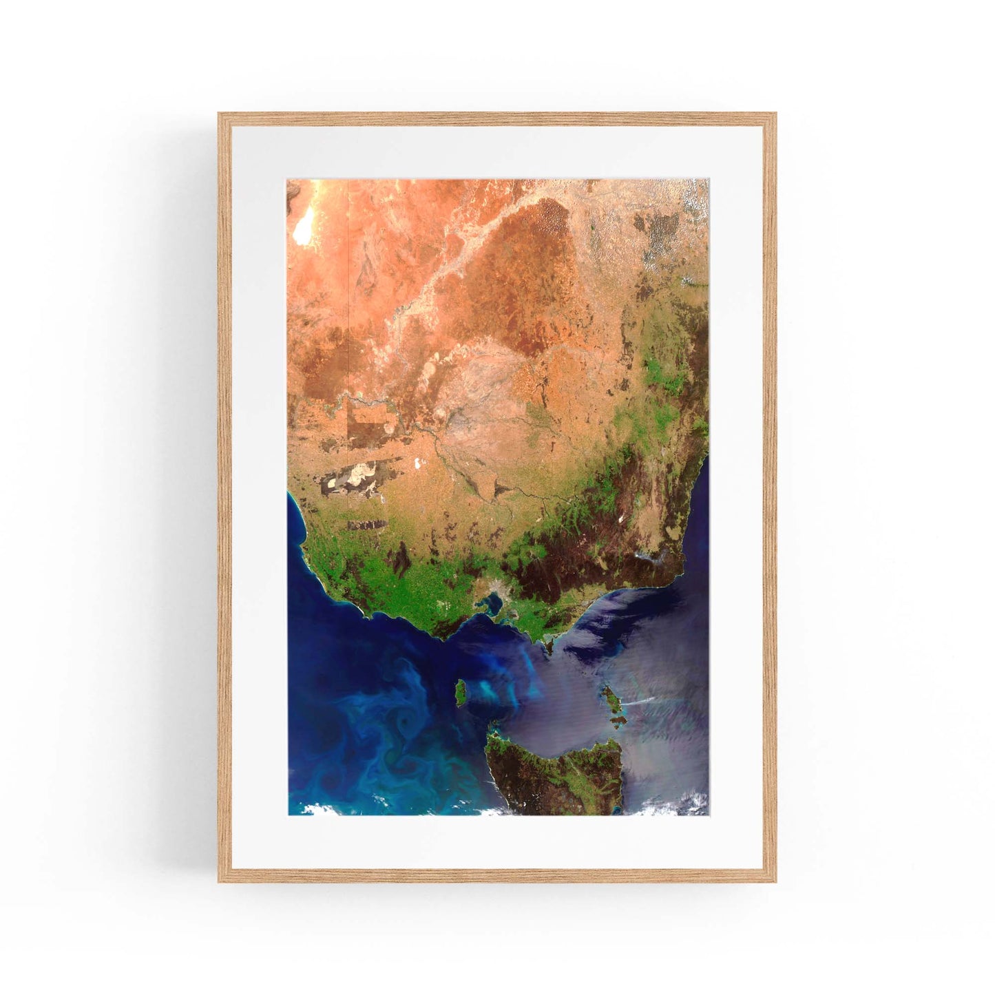 Victoria, Australia Satellite Photograph Wall Art - The Affordable Art Company