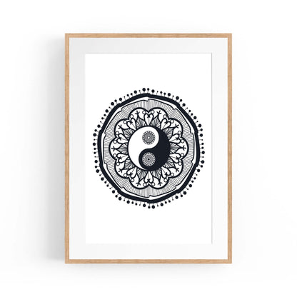 Yin Yang Mandala Calming Yoga Buddist Wall Art #11 - The Affordable Art Company