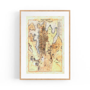 Sydney Vintage Map Australian Old Wall Art #2 - The Affordable Art Company