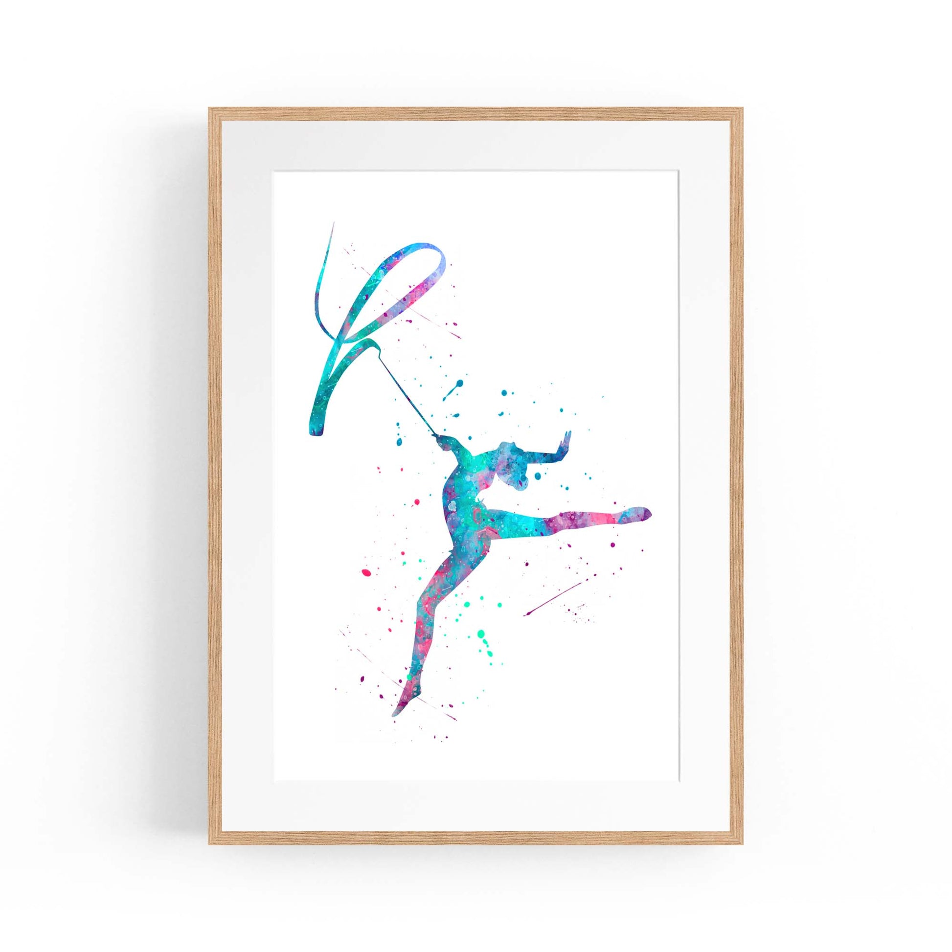 Gymnast Dance Girls Bedroom Gymnastics Wall Art #5 - The Affordable Art Company