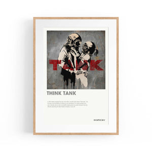 Banksy "Think Tank" Graffiti Gallery Style Wall Art - The Affordable Art Company