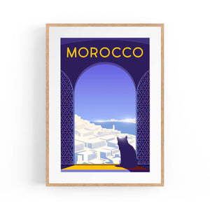 Retro Morocco Africa Travel Vintage Wall Art - The Affordable Art Company