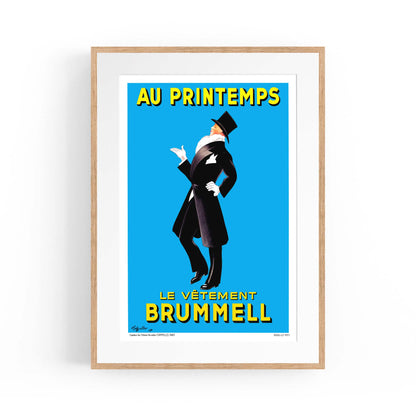 French Brummell Fashion Vintage Advert Wall Art - The Affordable Art Company