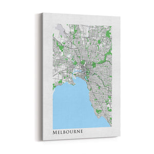 Minimal Melbourne Map Victoria Wall Art - The Affordable Art Company