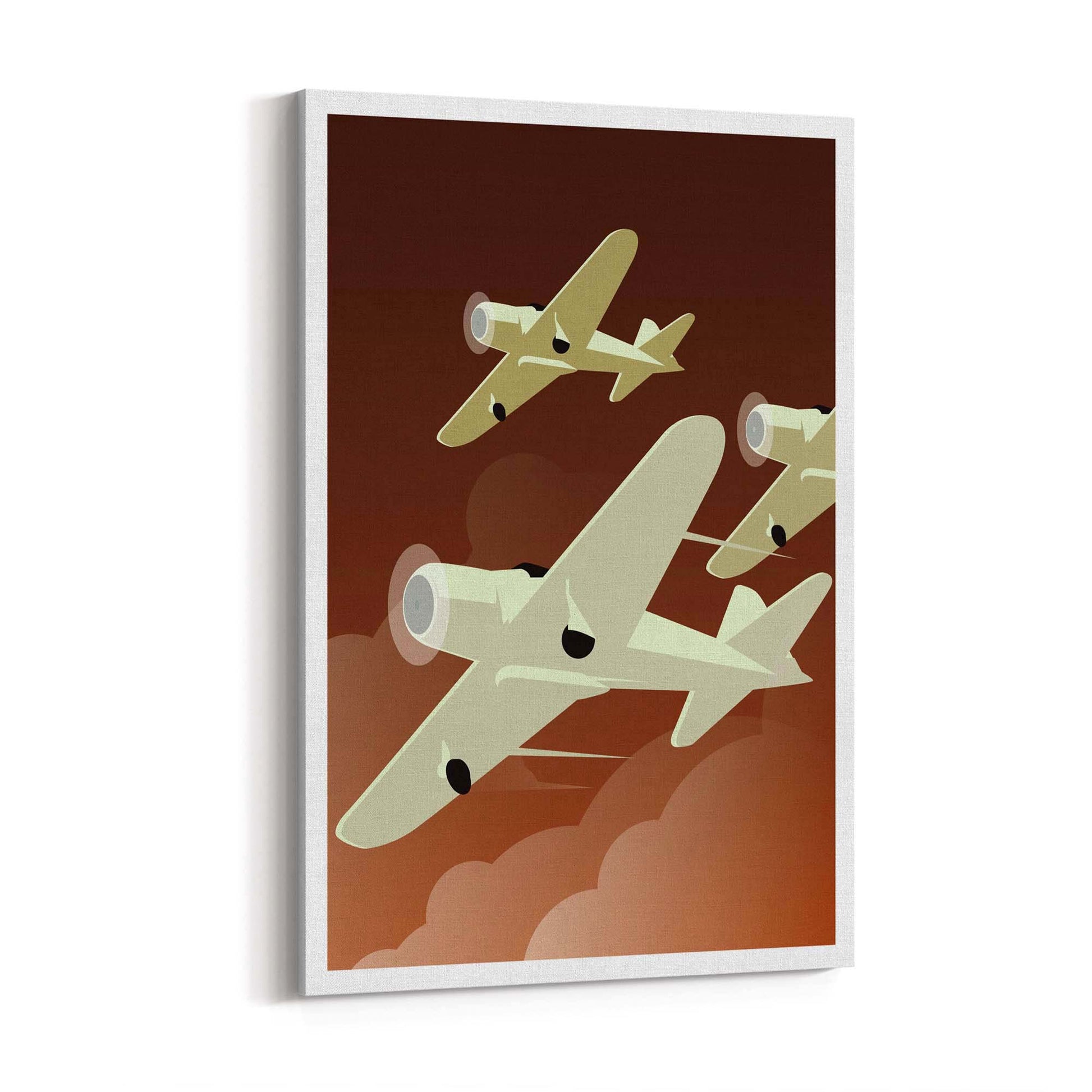 Art Deco Airplanes Vintage Retro New York Wall Art - The Affordable Art Company