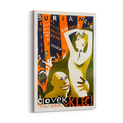 Clovek Theatre Vintage Artwork Decor Wall Art - The Affordable Art Company