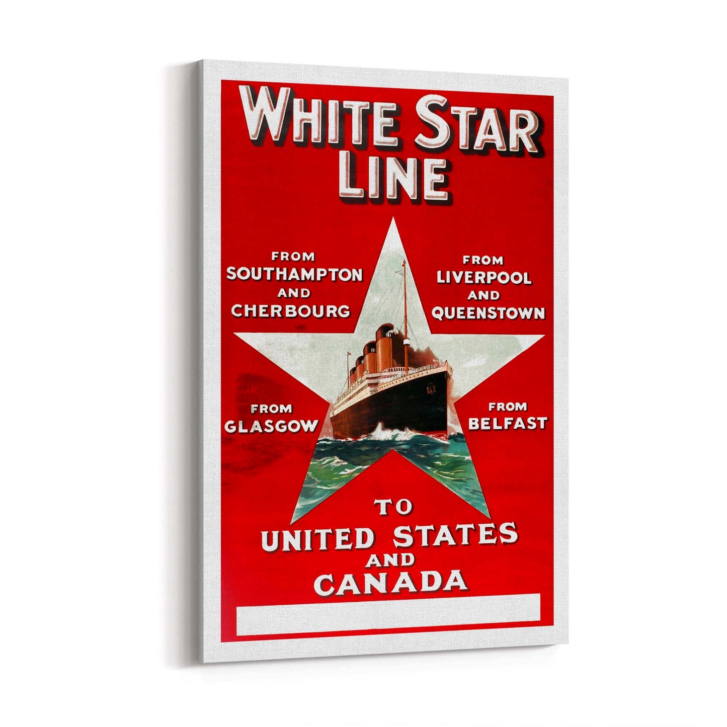 White Star Line Vintage Shipping Advert Wall Art #3 - The Affordable Art Company