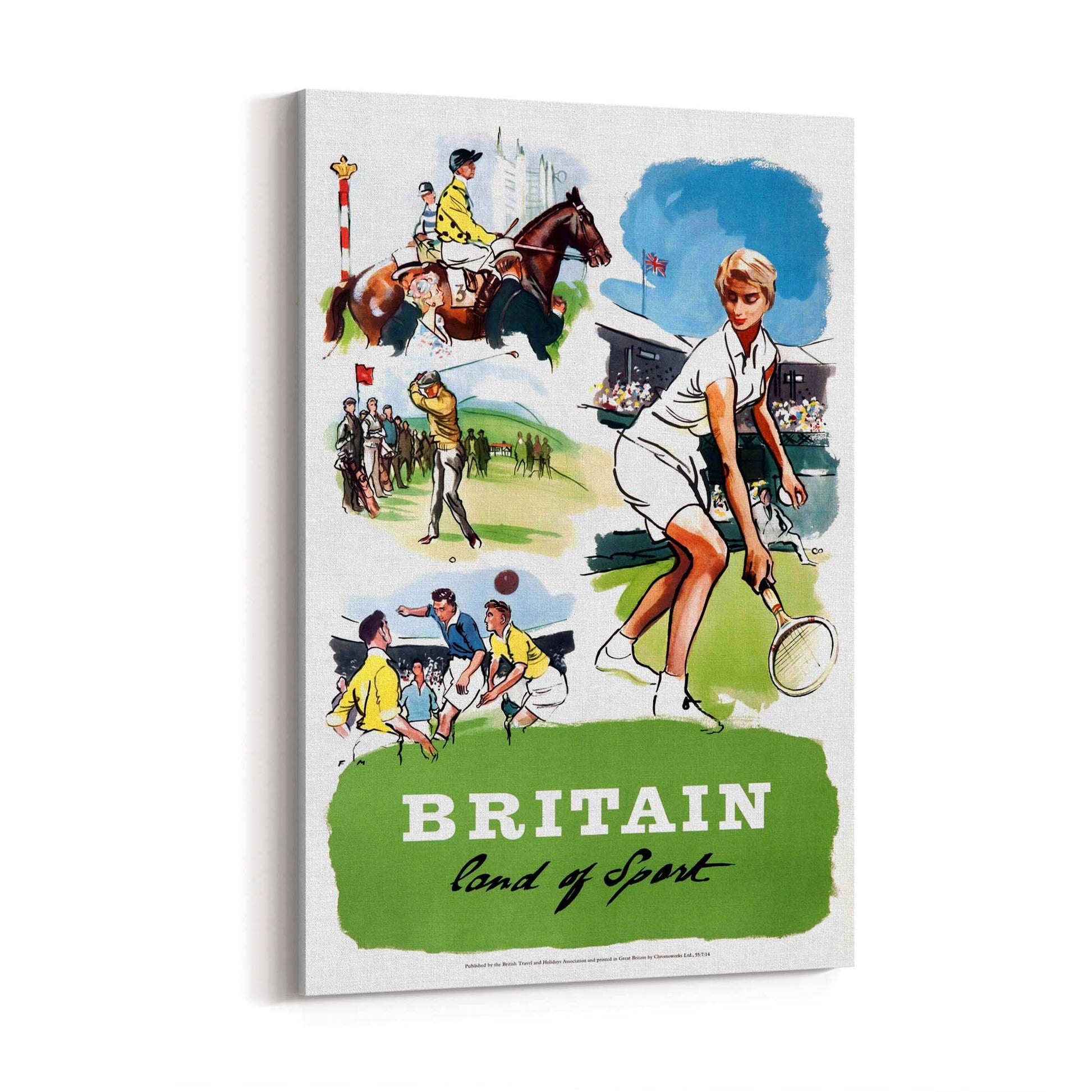 Britain - Land of Sport Vintage Advert Wall Art - The Affordable Art Company