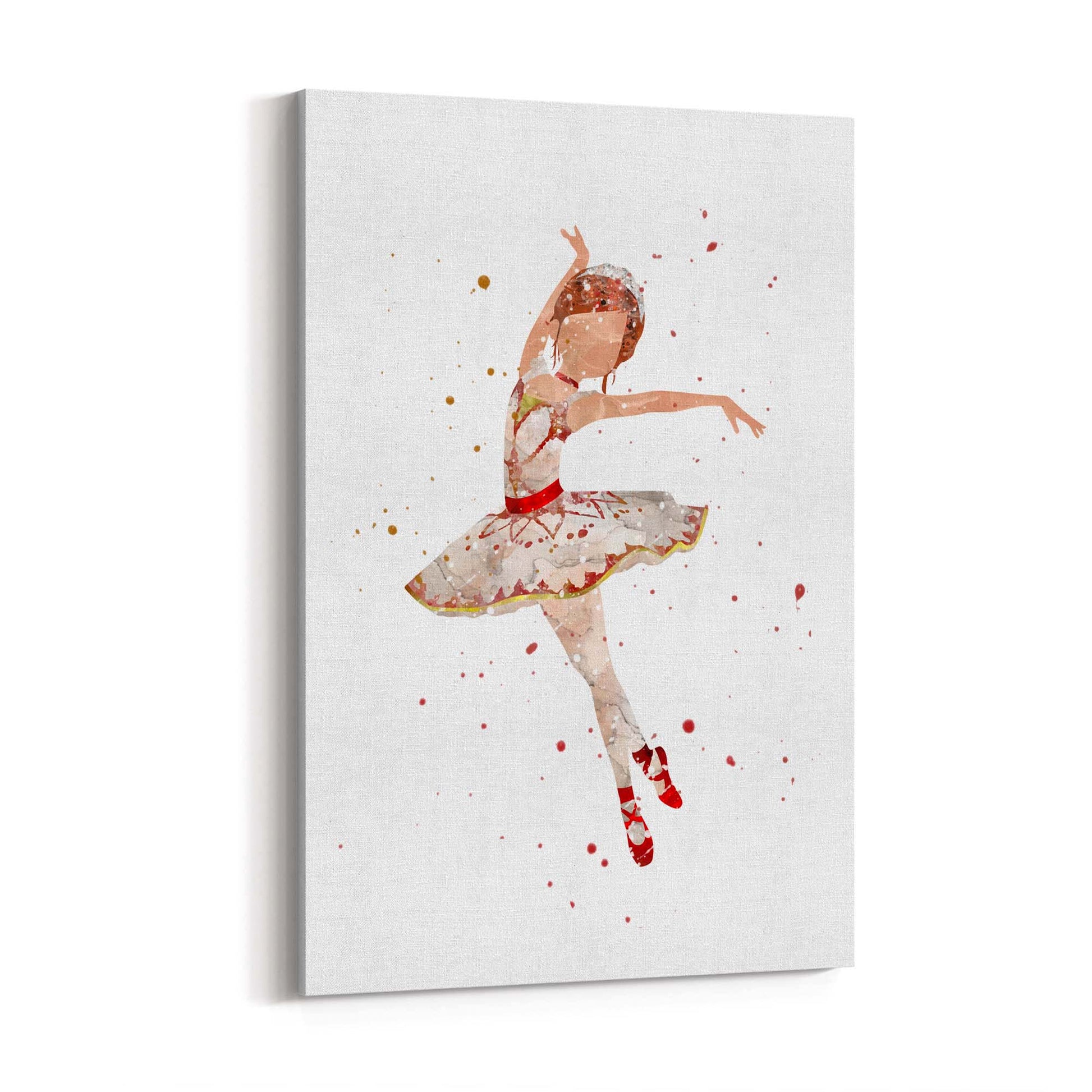 White Ballerina Girls Bedroom Ballet Wall Art #1 - The Affordable Art Company