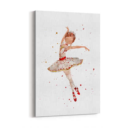 White Ballerina Girls Bedroom Ballet Wall Art #1 - The Affordable Art Company