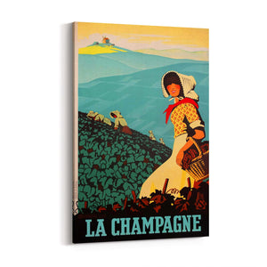 Champagne France Vintage Travel Advert Wall Art - The Affordable Art Company