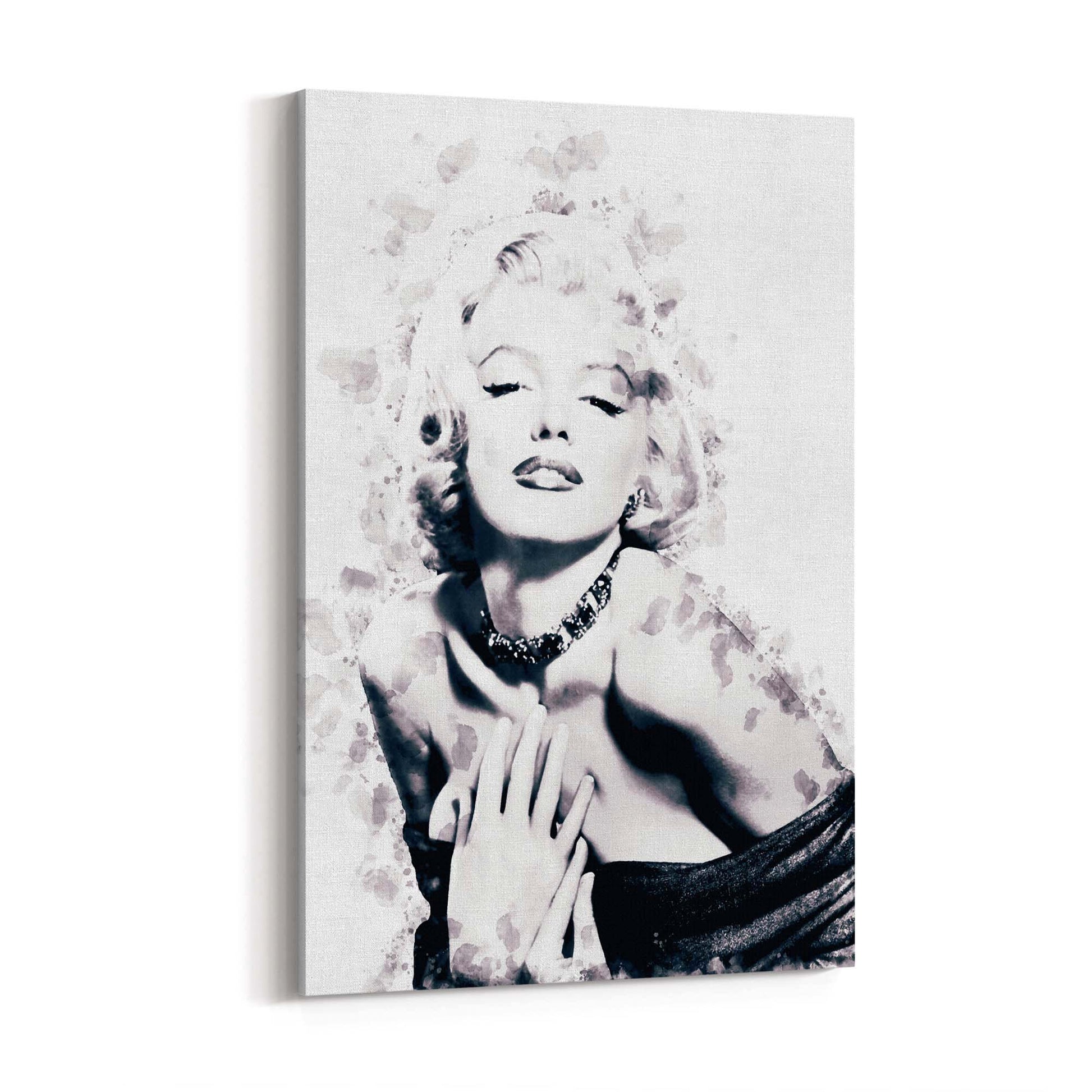 Marilyn Monroe Minimal Black Ink Fashion Wall Art #2 - The Affordable Art Company