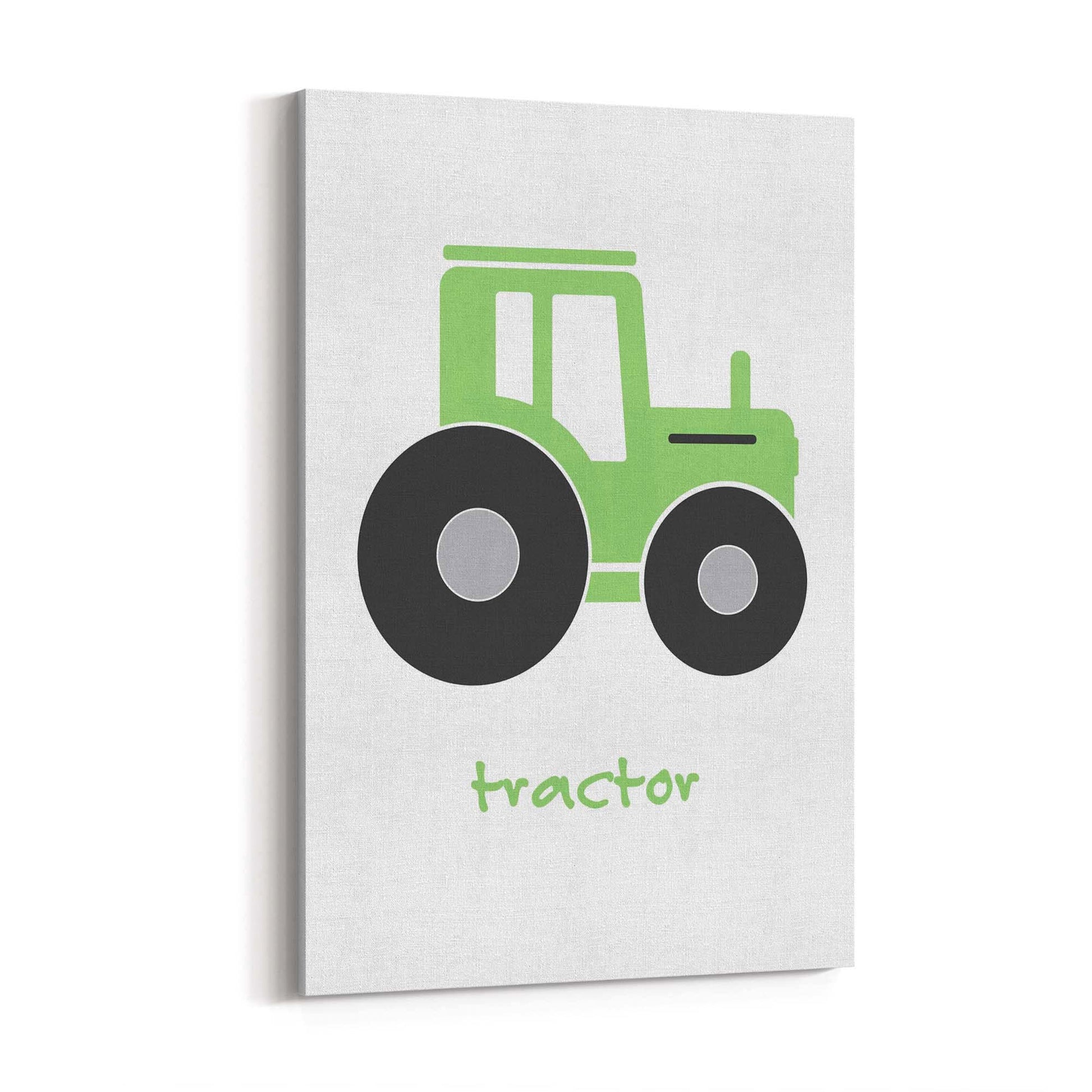 Tractor Cartoon Boys Bedroom Nursery Wall Art - The Affordable Art Company