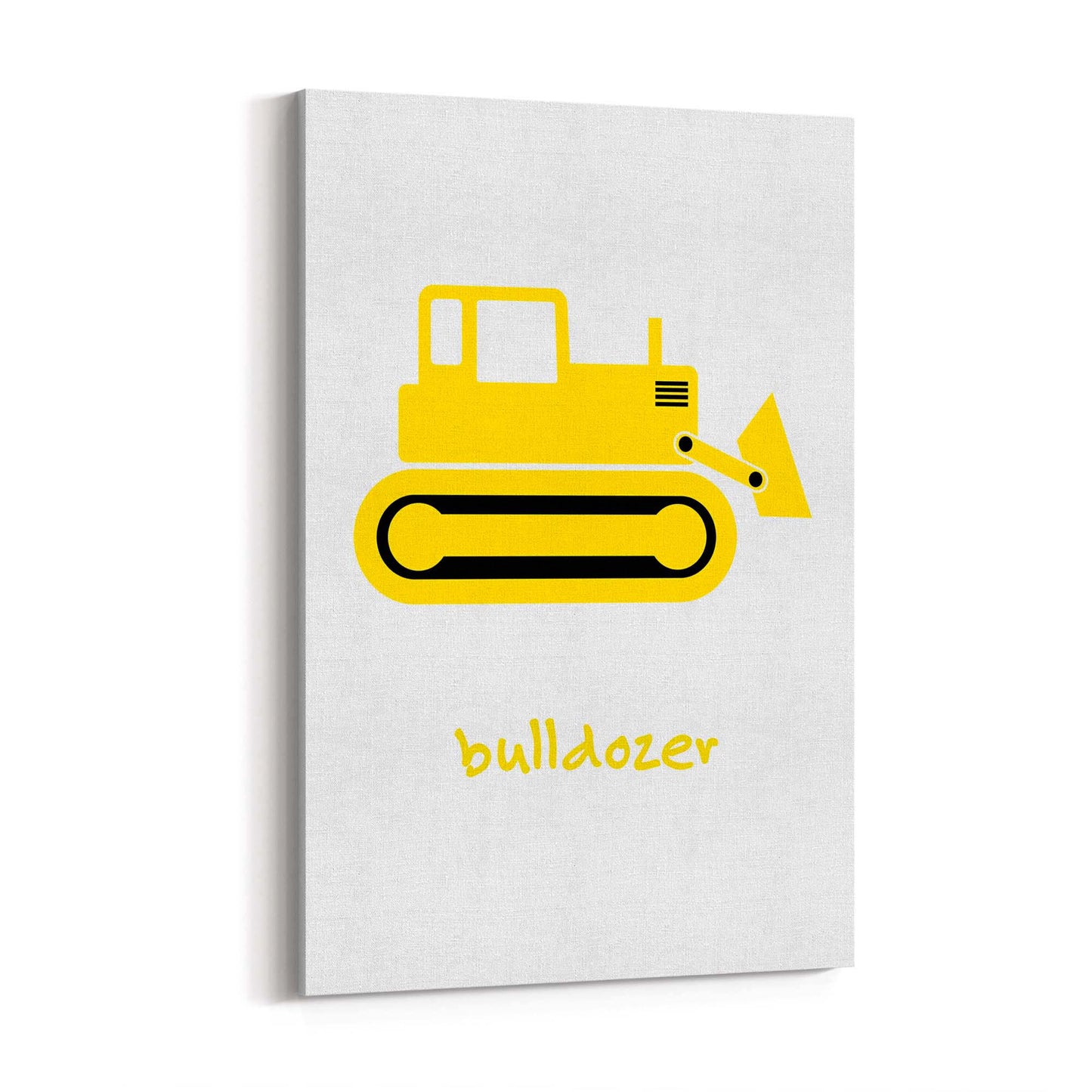 Yellow Digger Boys Bedroom Nursery Wall Art - The Affordable Art Company