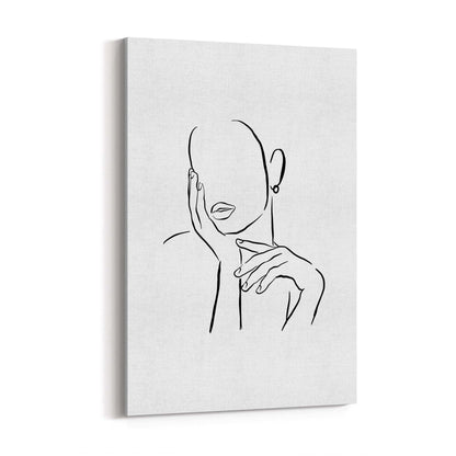 Seductive Female Face Minimal Fashion Wall Art - The Affordable Art Company