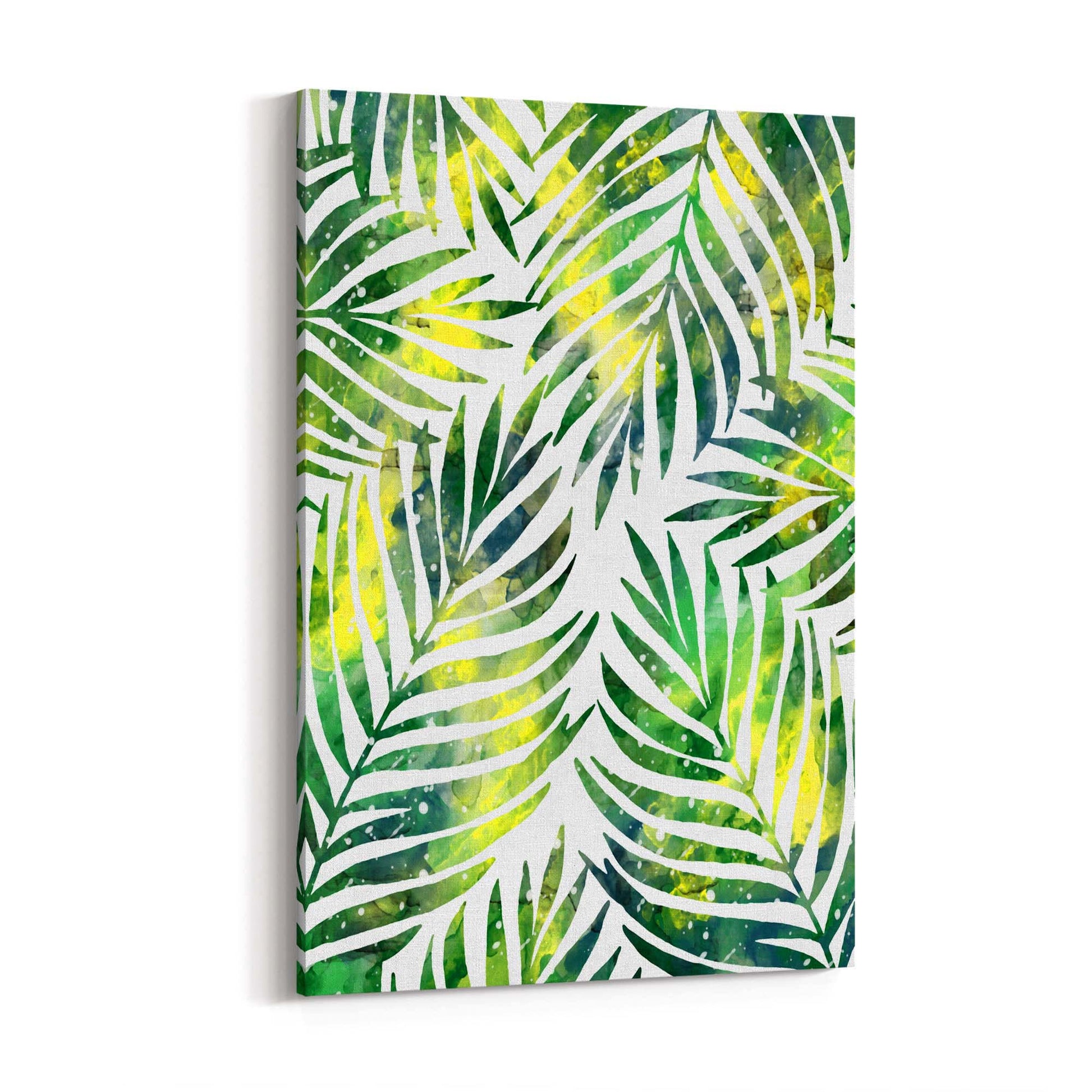 Palm Leaf Tropical Green Minimal Wall Art #7 - The Affordable Art Company