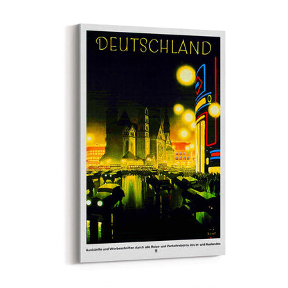 Deutschland Germany Vintage Travel Advert Wall Art - The Affordable Art Company