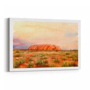 Uluru Watercolour Painting Australian Wall Art - The Affordable Art Company