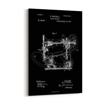 Vintage Sewing Machine Patent Wall Art #1 - The Affordable Art Company