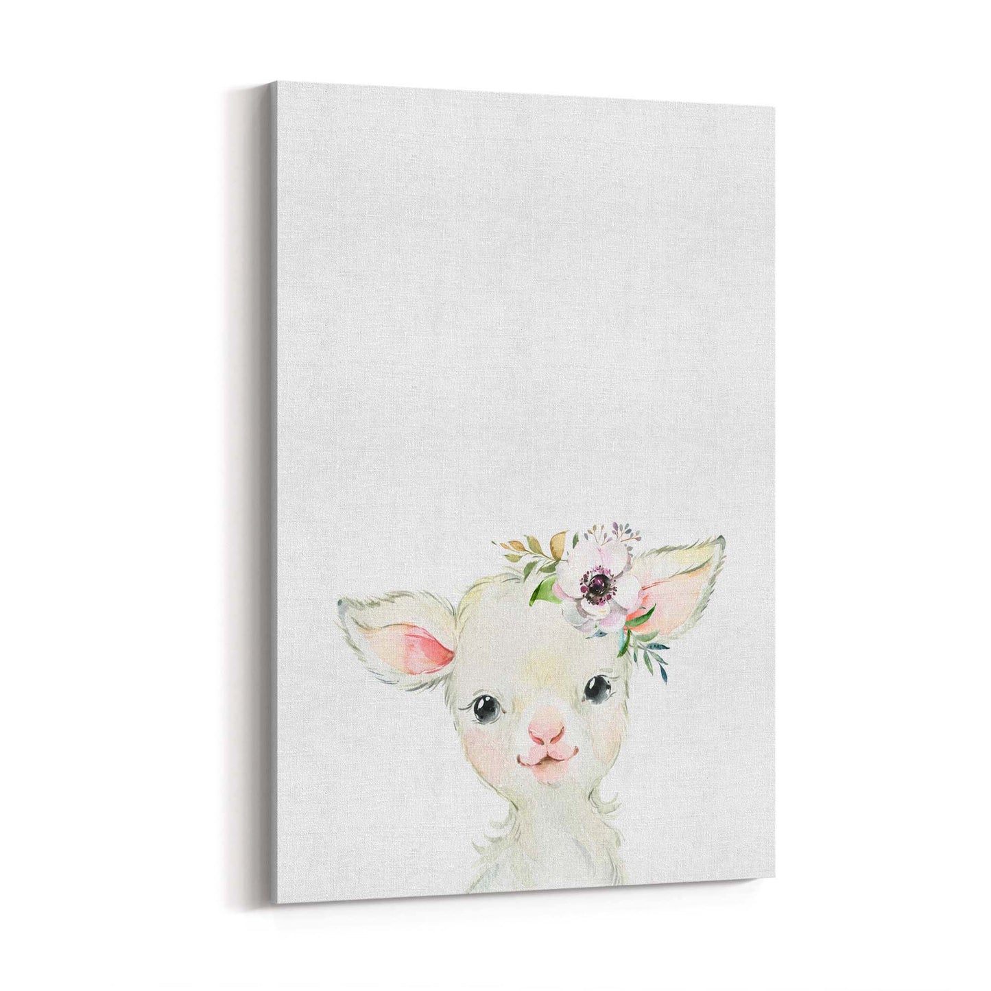 Cute Baby Lamb Nursery Animal Gift Wall Art - The Affordable Art Company