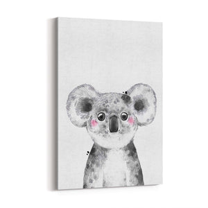 Cute Blushing Baby Koala Nursery Animal Wall Art - The Affordable Art Company