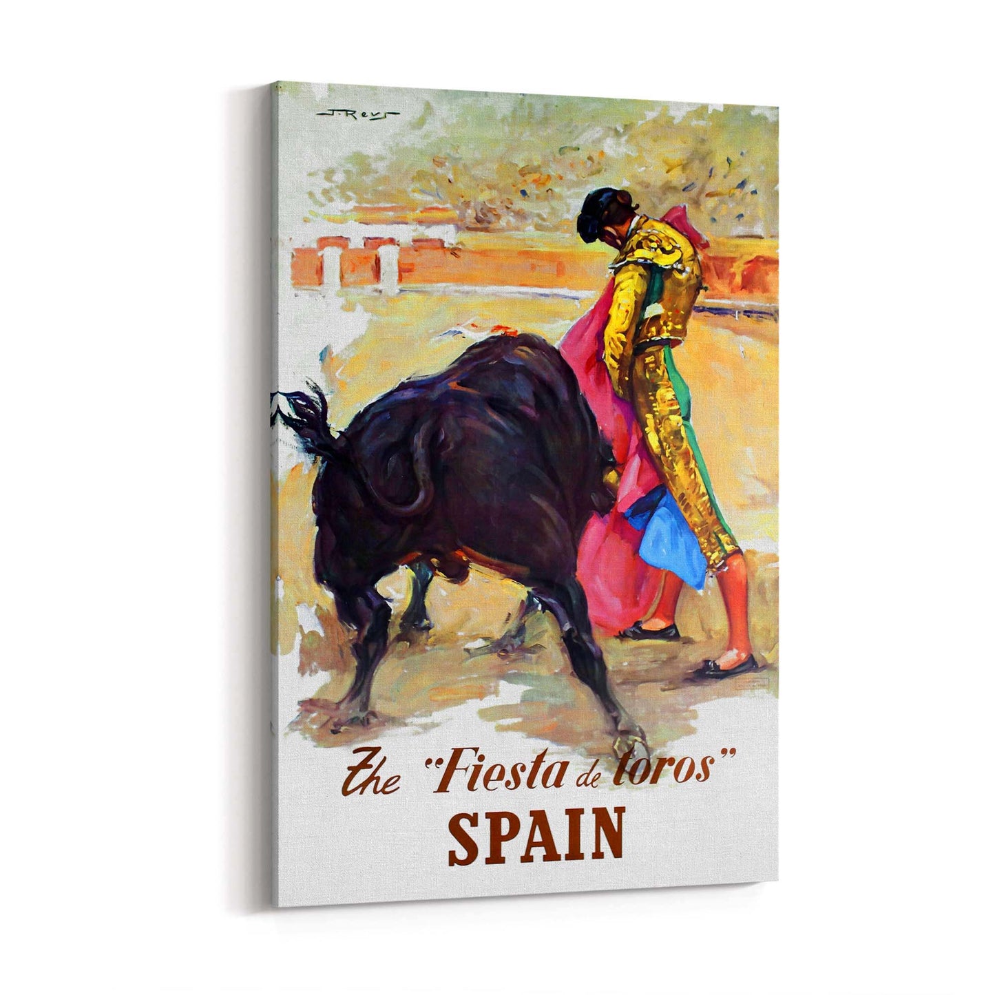 Spanish Fiesta de Toros Vintage Travel Advert Wall Art - The Affordable Art Company