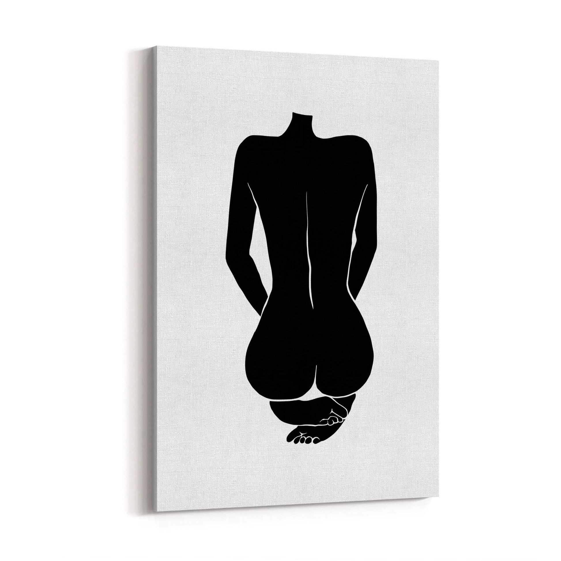 Abstract Nude Woman Artwork Minimal Wall Art - The Affordable Art Company