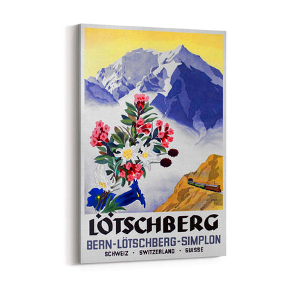 Lotschberg Switzerland Vintage Travel Advert Wall Art - The Affordable Art Company