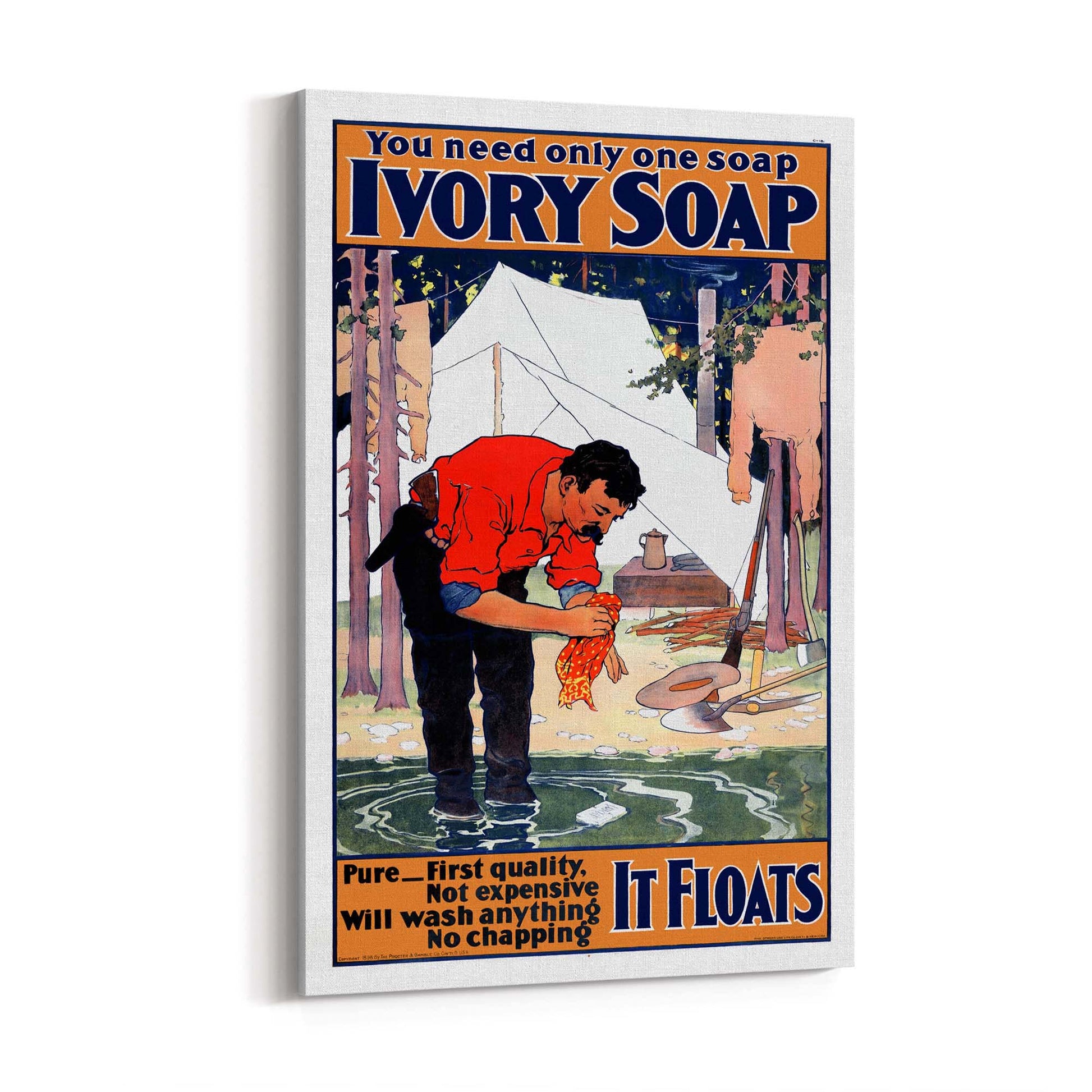 Ivory Soap Vintage Advert Laundry Room Wall Art - The Affordable Art Company