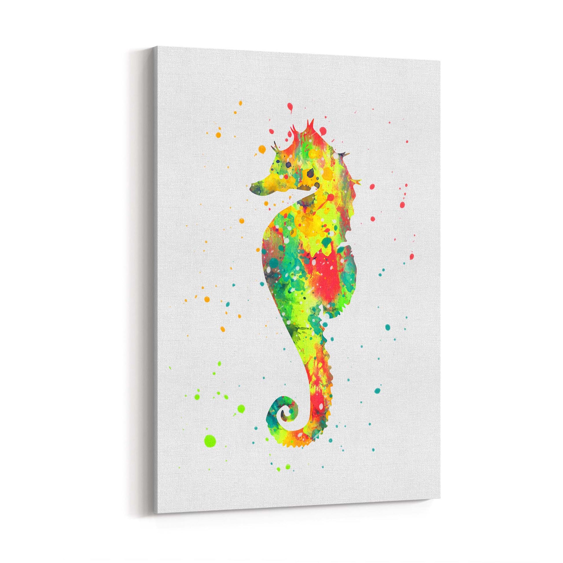 Seahorse Cartoon Sealife Nursery Baby Wall Art #1 - The Affordable Art Company