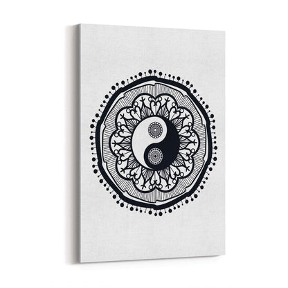 Yin Yang Mandala Calming Yoga Buddist Wall Art #11 - The Affordable Art Company