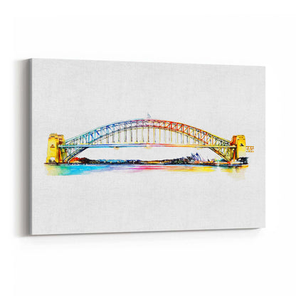 Sydney Harbour Bridge Painting Australian Wall Art - The Affordable Art Company