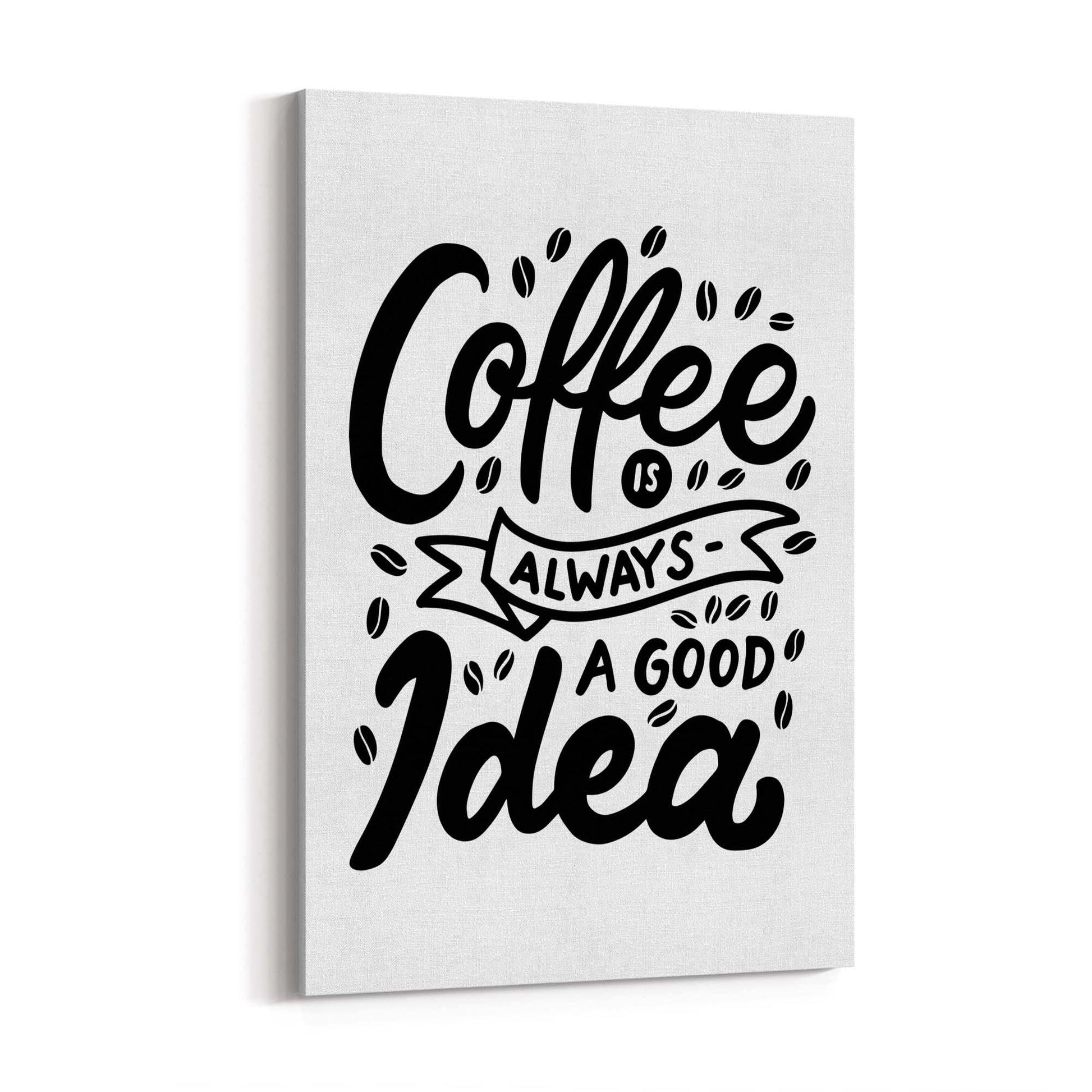 Coffee Quote Minimal Kitchen Cafe Style Wall Art #5 - The Affordable Art Company