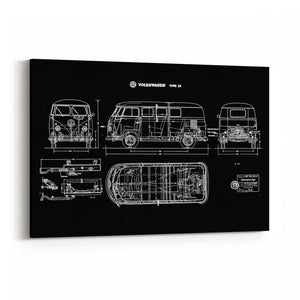 Vintage Volkswagen Camper Patent Wall Art #1 - The Affordable Art Company