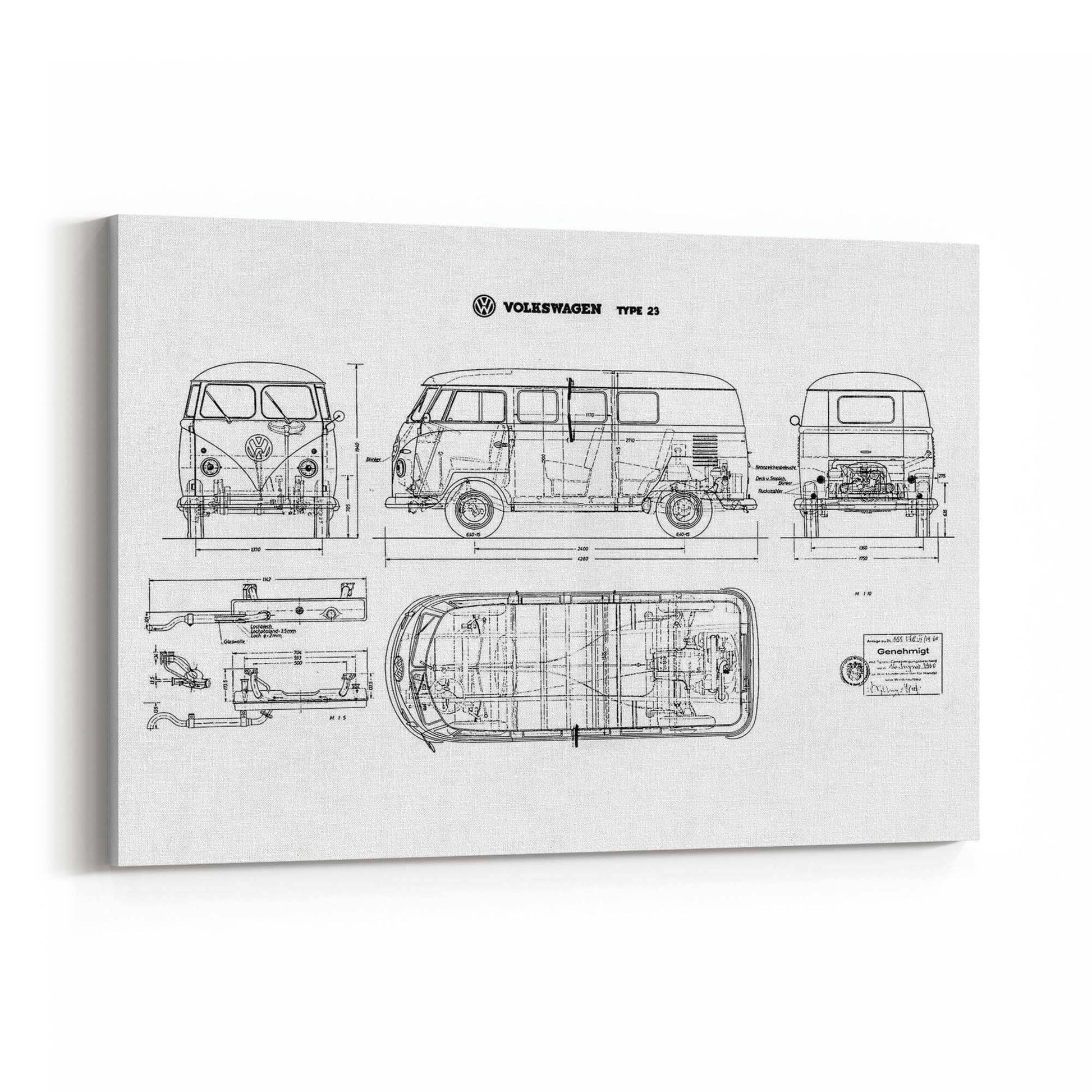 Vintage Volkswagen Camper Patent Wall Art #2 - The Affordable Art Company