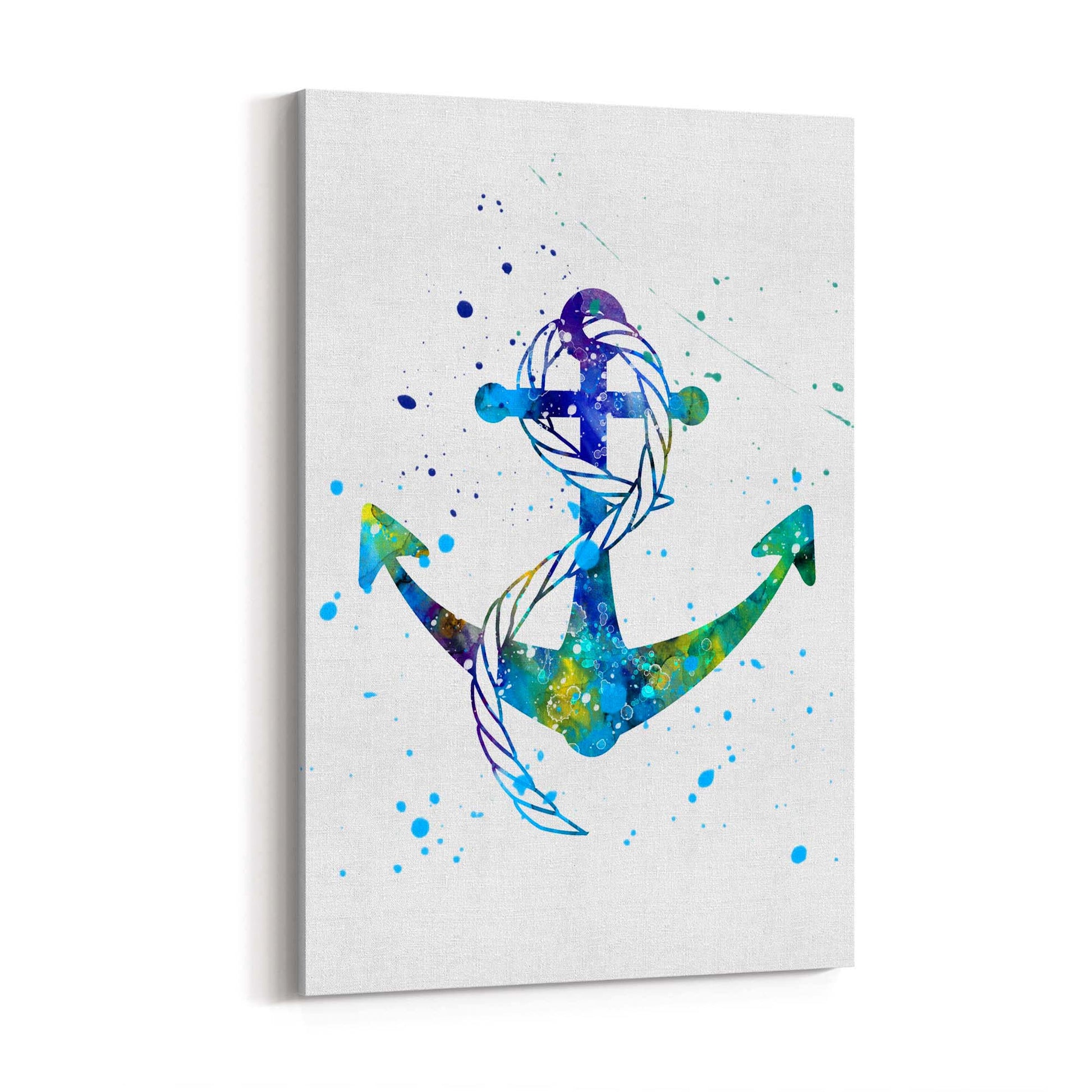 Anchor Painting Nautical Coastal Bathroom Wall Art #4 - The Affordable Art Company