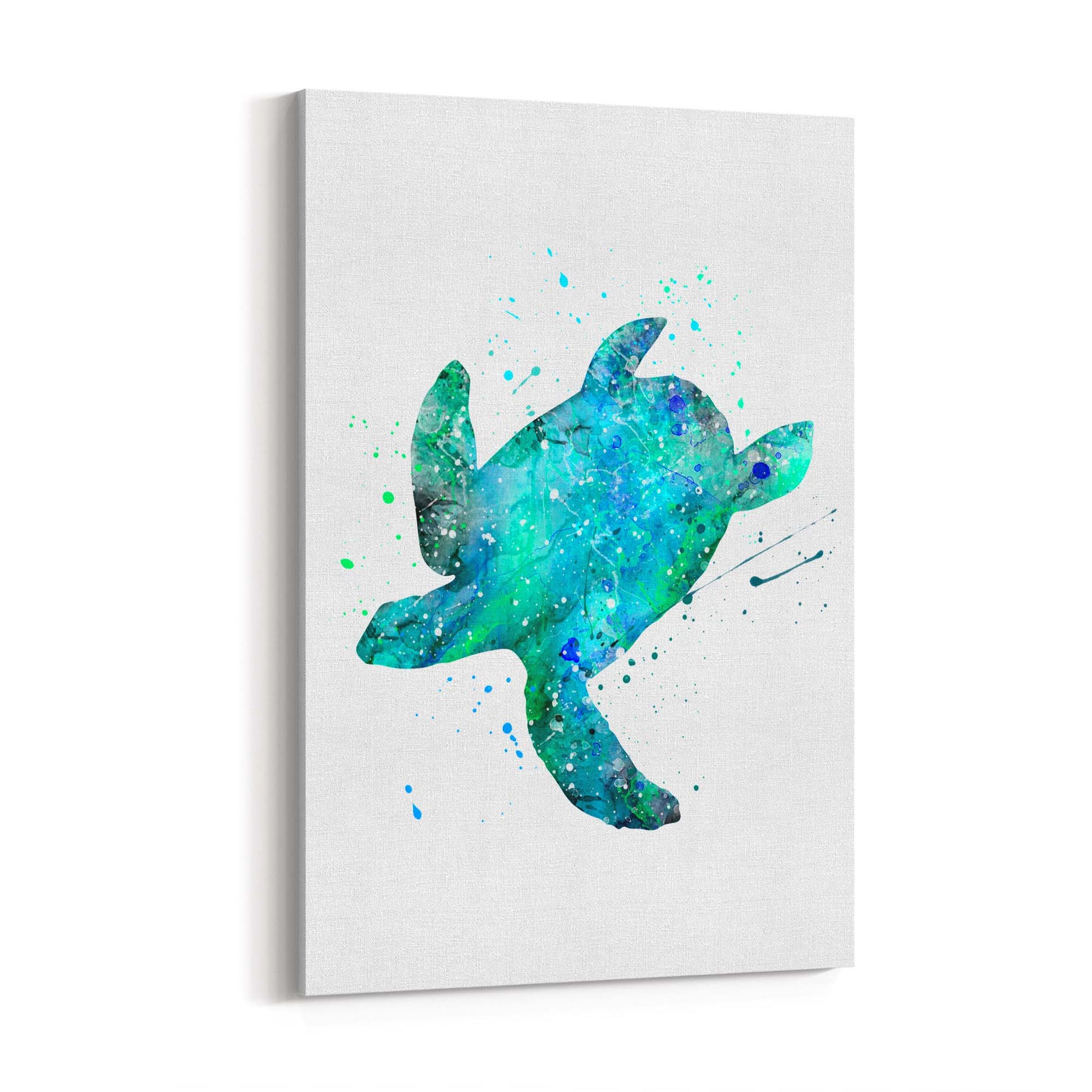 Sea Turtle Cartoon Sealife Nursery Baby Wall Art #1 - The Affordable Art Company