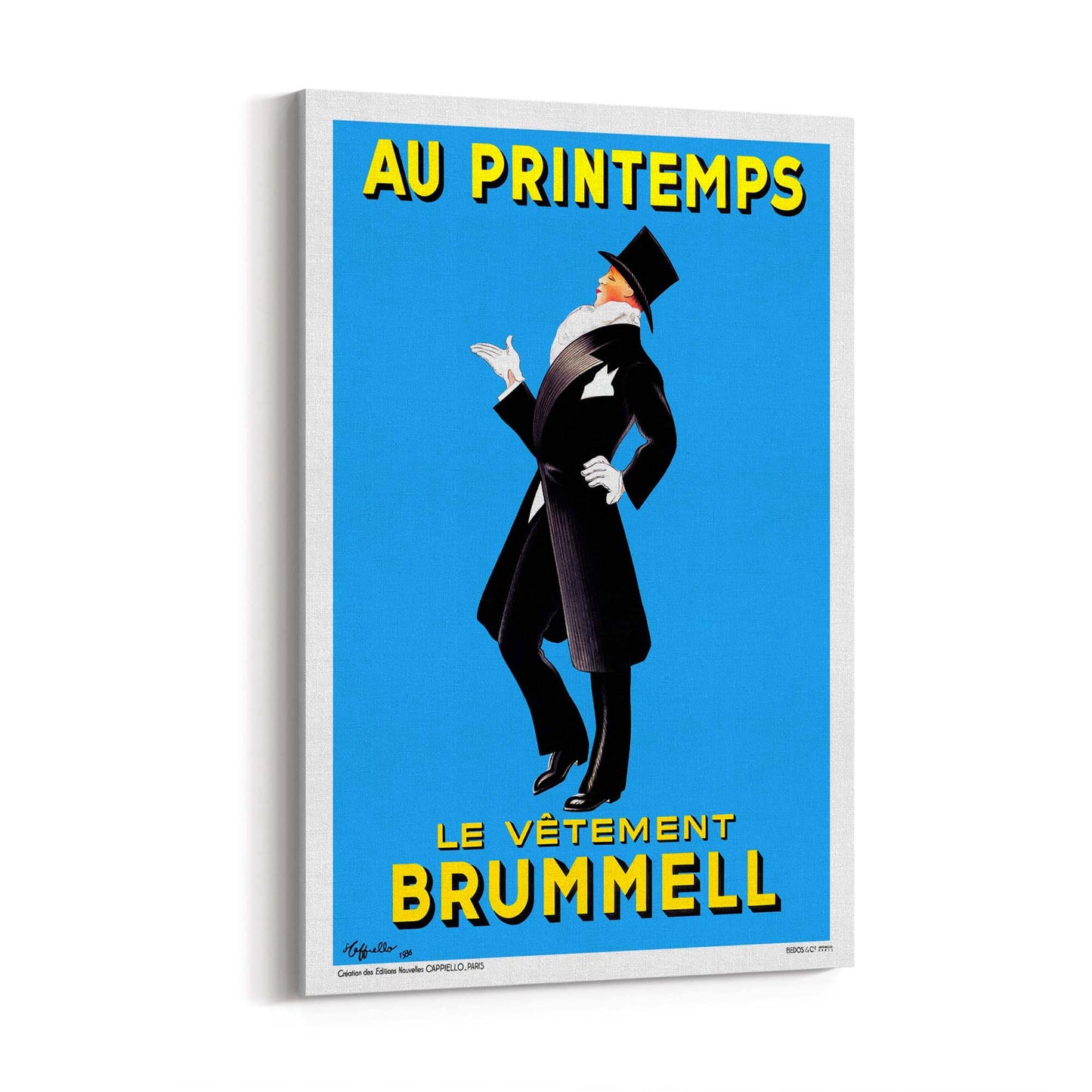 French Brummell Fashion Vintage Advert Wall Art - The Affordable Art Company