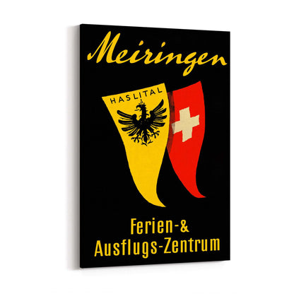 Meiringen Switzerland Vintage Travel Advert Wall Art - The Affordable Art Company