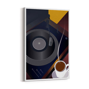 Art Deco Record Player Vintage Retro Wall Art - The Affordable Art Company