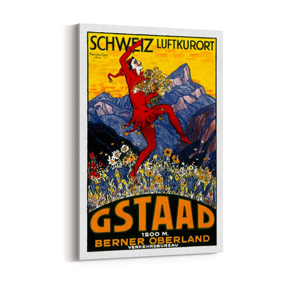 Gstaad, Switzerland Vintage Advert Wall Art - The Affordable Art Company