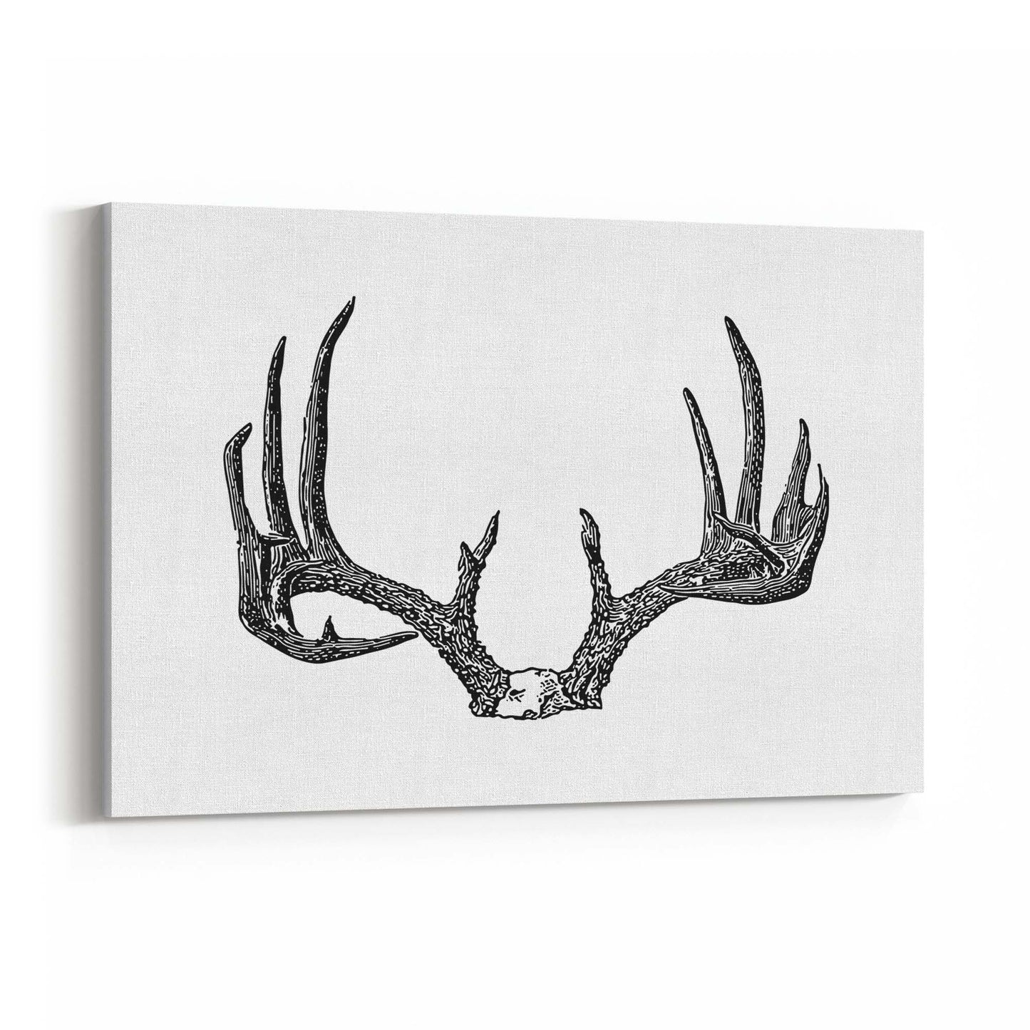 Deer Antlers Hunting Trophy Man Cave Wall Art - The Affordable Art Company