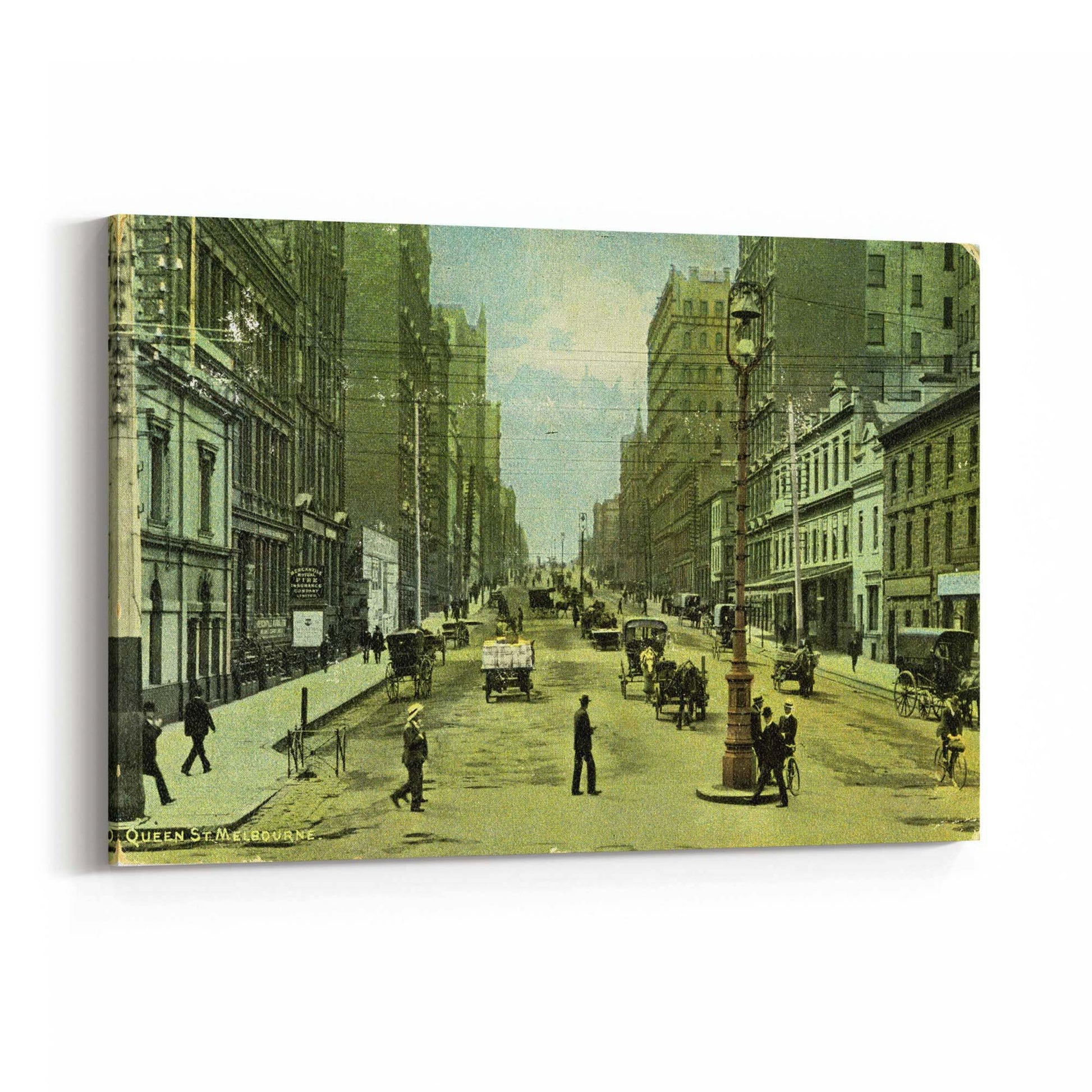 Queen St Melbourne Vintage Photograph Wall Art - The Affordable Art Company